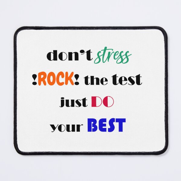 Item preview, dont stress !rock! the test just do your best (colorful) #testday designed and sold by EmeraldeaArt.