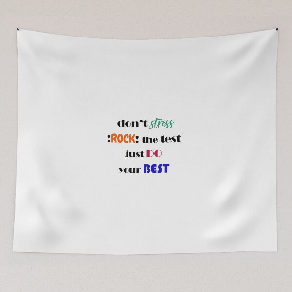 Item preview, dont stress !rock! the test just do your best (colorful) #testday designed and sold by EmeraldeaArt.