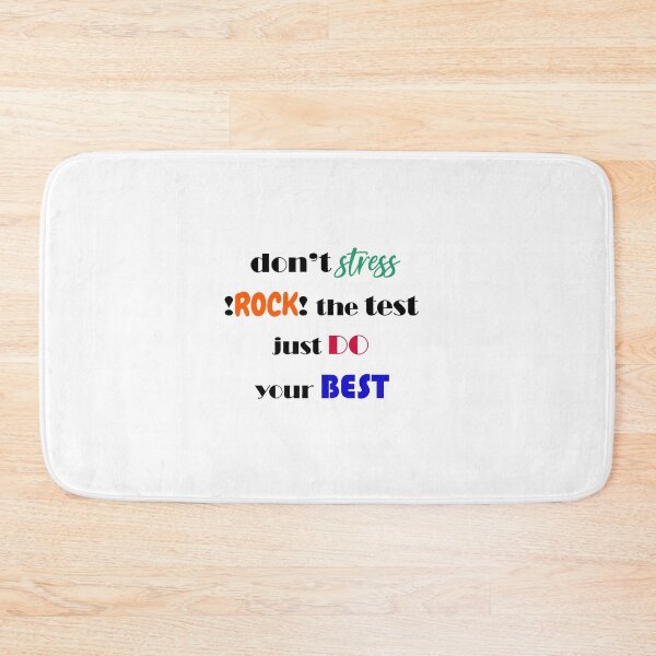 Item preview, dont stress !rock! the test just do your best (colorful) #testday designed and sold by EmeraldeaArt.