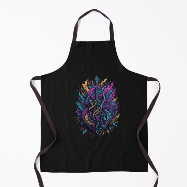 Item preview, Rock and roll highly detailed colorful graffiti illustration of a electric guitar designed and sold by ValleyDream.