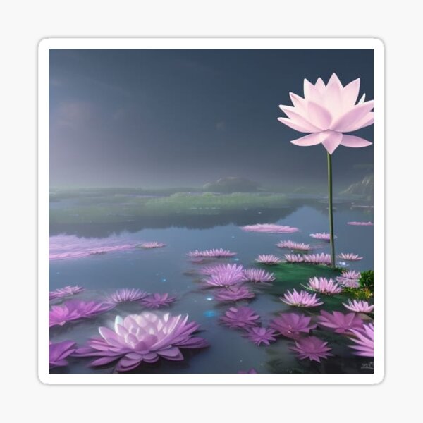 White Lotus Sticker
