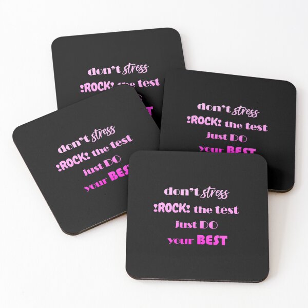 Item preview, dont stress !rock! the test just do your best (pink gradient) #testday designed and sold by EmeraldeaArt.
