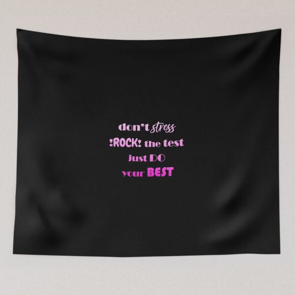 Item preview, dont stress !rock! the test just do your best (pink gradient) #testday designed and sold by EmeraldeaArt.