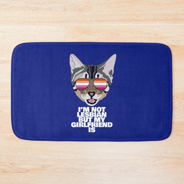 Item preview, I'M NOT LESBIAN BUT MY GIRLFRIEND IS  - Funny Cat Lesbian Pride Flag Quote designed and sold by Lightfield.