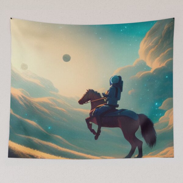 Item preview,  Astronaut Riding Horse and Gazing into the Infinity designed and sold by MagnifiqueMind.