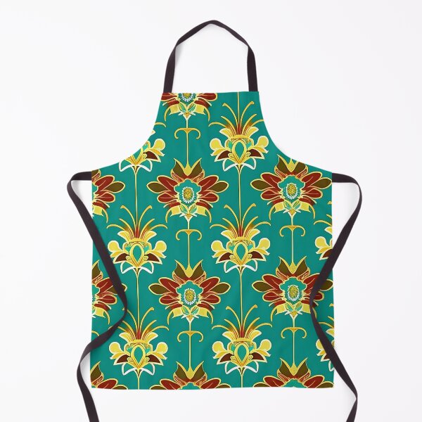 Item preview, Turquoise Blue Floral Gatsby Art Deco Inspired Patterns designed and sold by Tamas Das.