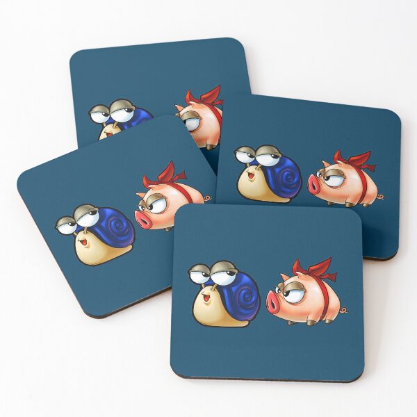 Aperçu de l'œuvre MapleStory Red Ribbon Pig Blue Snail Maple Friends Design de haute qualité créée et vendue par hor1h1karu.