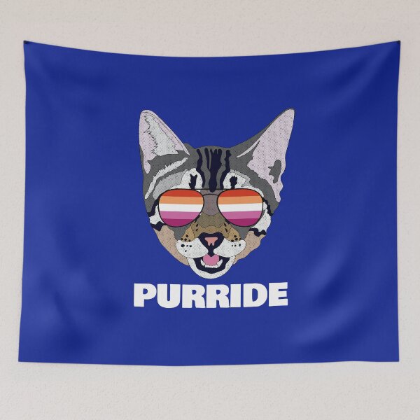 Item preview, PURRIDE - Funny Cat Lesbian Pride Flag Quote designed and sold by Lightfield.