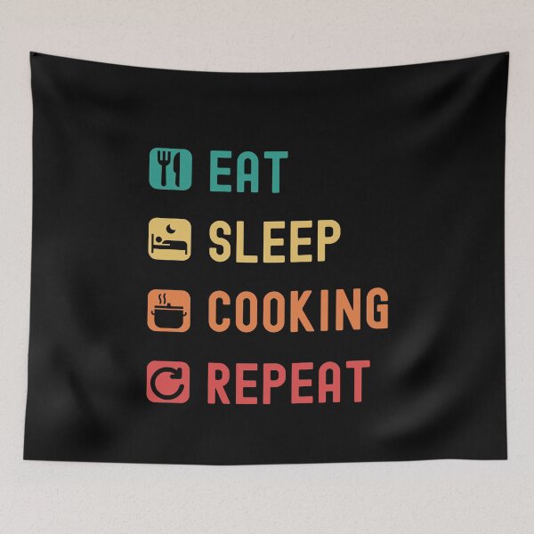 Item preview, Eat, sleep, cooking, repeat designed and sold by Gerald Waters.