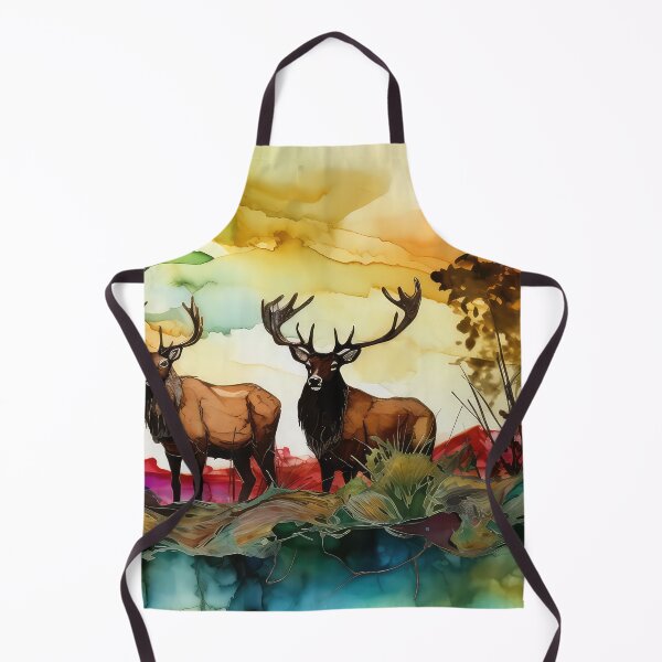 Item preview, Two old Stags before rutting designed and sold by artgoldenvalley.