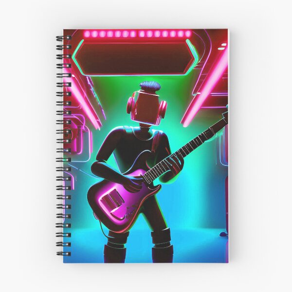 Item preview, Cool Futuristic Guitar Player - Jamming on Guitar - Guitar Lover  designed and sold by The Red Nox.