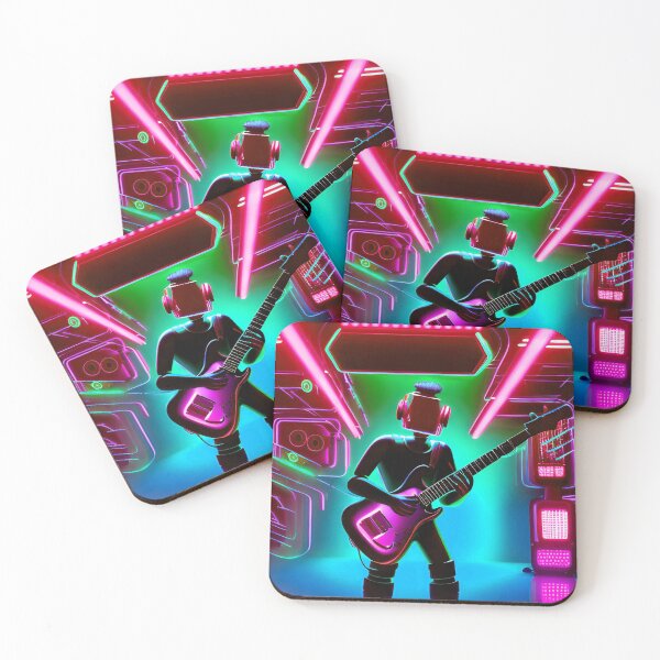 Item preview, Cool Futuristic Guitar Player - Jamming on Guitar - Guitar Lover  designed and sold by The Red Nox.