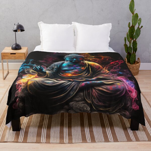 Artikelvorschau, Open Your Soul - Colorful Buddha Artwork for Spiritual and Mindful Home or Office Decor entworfen und verkauft von MedusaAiArt.
