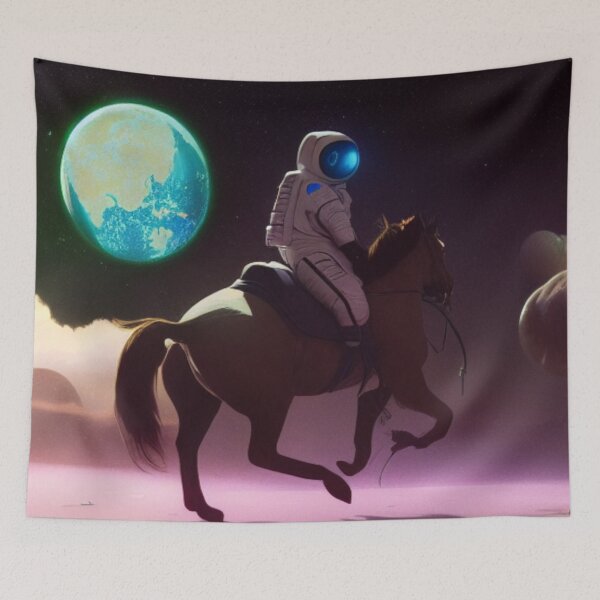 Item preview, Astronaut's Odyssey by Riding Horse in the Universe designed and sold by MagnifiqueMind.