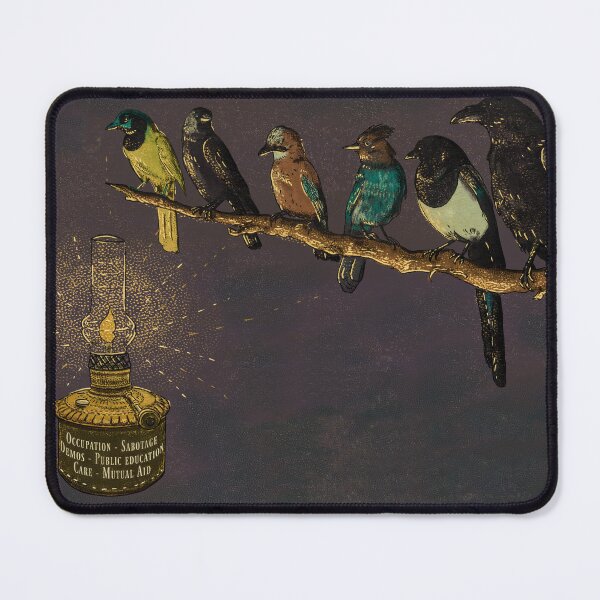 Item preview, Bring a light to your caw-munity – Corvids and revolution designed and sold by Loki Propagandart.