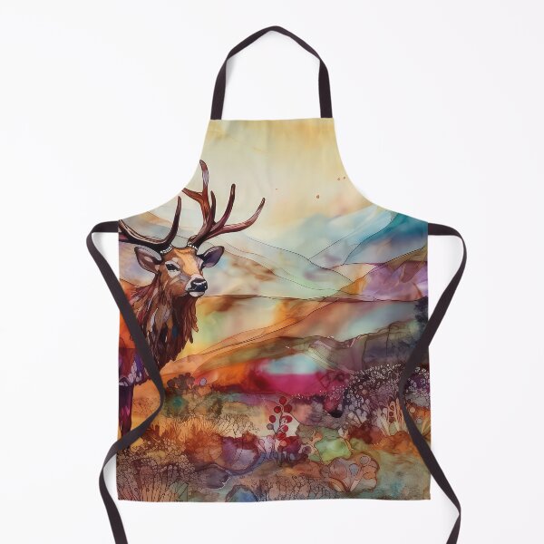 Item preview, Stag in the Heathers designed and sold by artgoldenvalley.