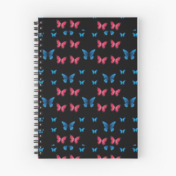 Artikelvorschau, Blaues und rosa Schmetterlings-Muster entworfen und verkauft von SpiderMello.