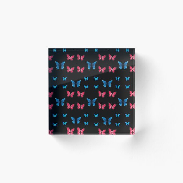 Item preview, Blue and Pink Butterfly Pattern designed and sold by SpiderMello.