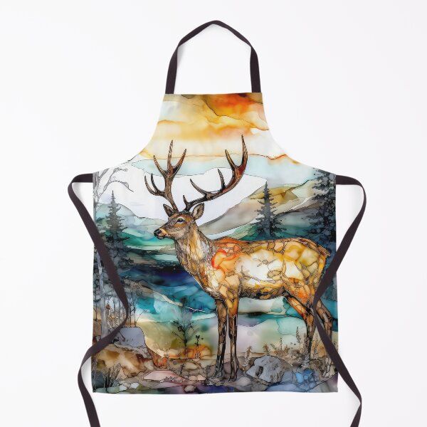 Item preview, Deer in Inky Waters designed and sold by artgoldenvalley.