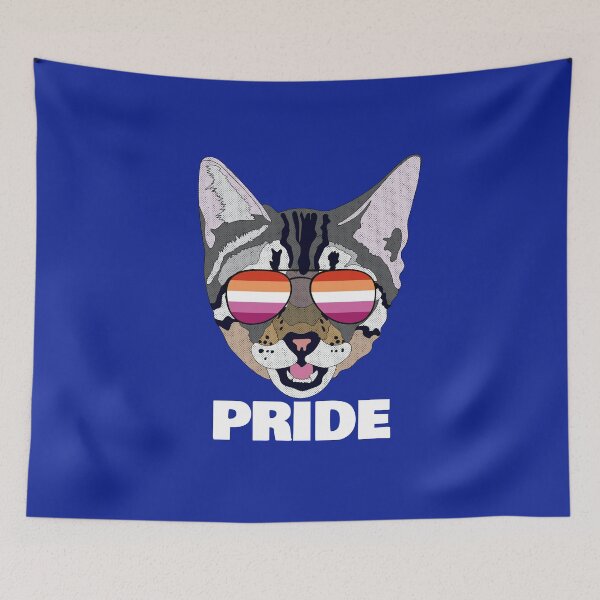 Item preview, PRIDE - Funny Cat Lesbian Pride Flag Quote designed and sold by Lightfield.