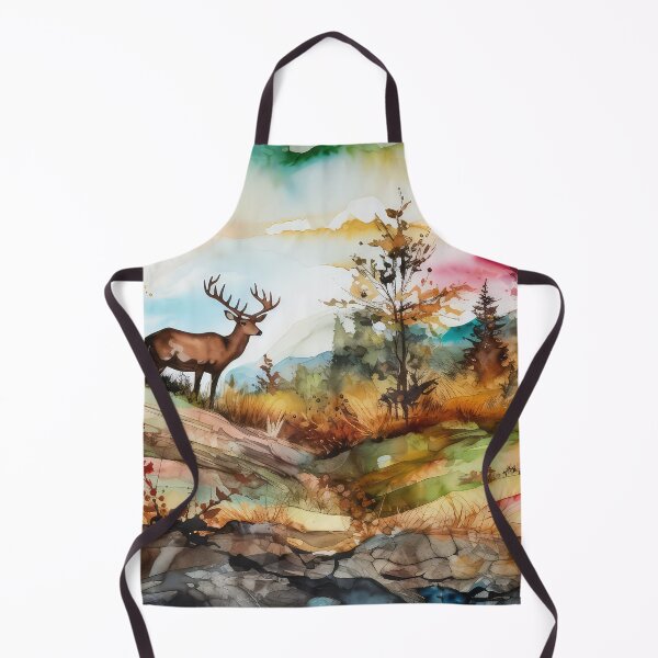 Item preview, Deer on the Hill designed and sold by artgoldenvalley.