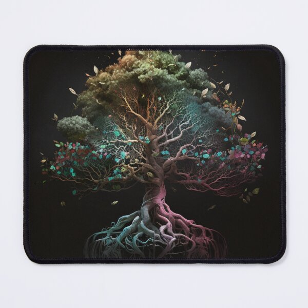 Item preview, Tree of Life - Bodhi Tree: Colorful Eastern Artwork for Spiritual and Mindful Home or Office Decor designed and sold by MedusaAiArt.