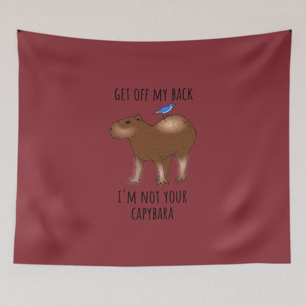 Item preview, get off my back, I'm not your capybara (light background) designed and sold by Jeeb-Arts.