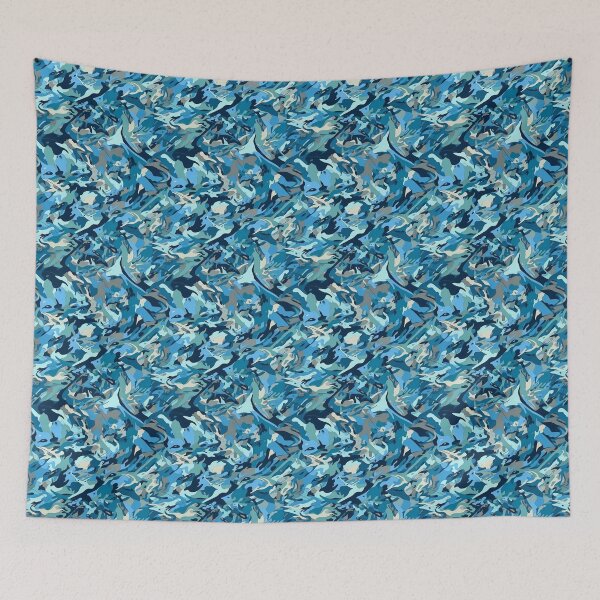 Item preview, Light Blue Army Camo Print Camouflage Pattern Graphic Pixelated Military Colorful Abstract Country  designed and sold by arcadetoystore.