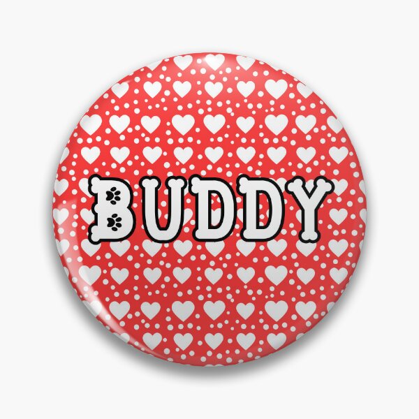 Item preview, Red BUDDY Name Personalised with Hearts and polka dots. designed and sold by SceneInADream.