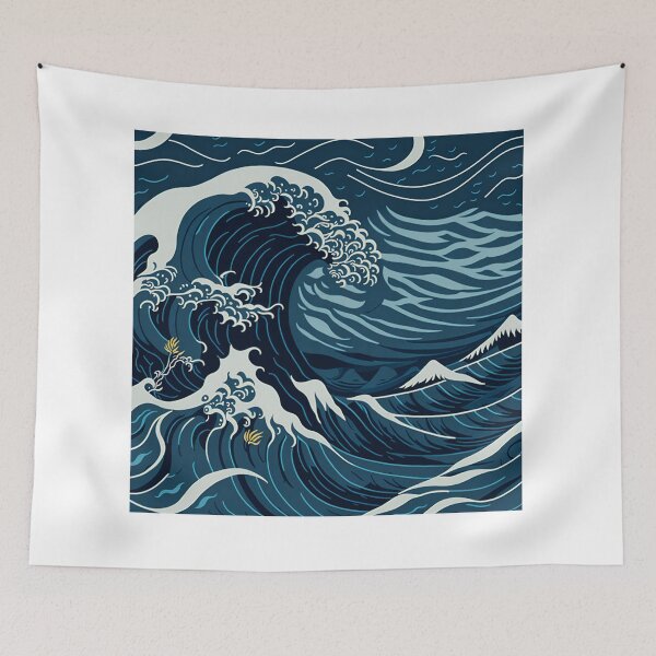 Item preview, Nami's Great Wave: Traditional Japanese Patterns for Stylish Design| A.I Design designed and sold by RedArtG09.