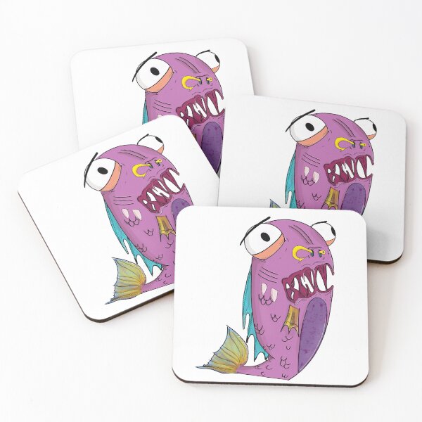 Item preview, Violet Monster SickFish designed and sold by TooTinyTone.