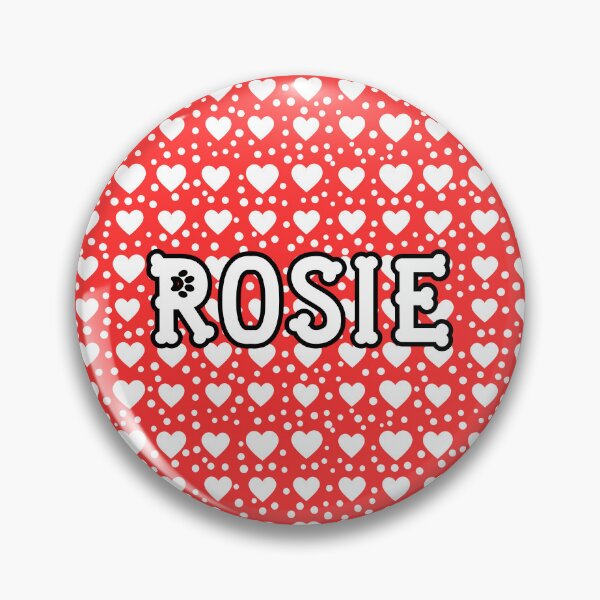 Artikelvorschau, Roter ROSIE Name personalisiert mit Herzen und Tupfen. entworfen und verkauft von SceneInADream.