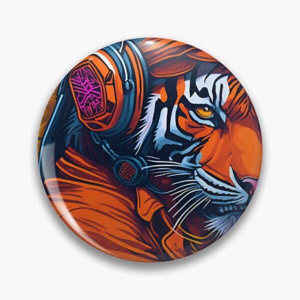 Item preview, Vector Tiger Print| Tiger as DJ| Artificial Intelligence| A.I Design designed and sold by RedArtG09.