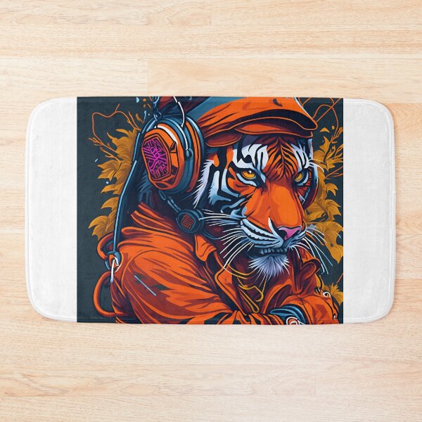Item preview, Vector Tiger Print| Tiger as DJ| Artificial Intelligence| A.I Design designed and sold by RedArtG09.
