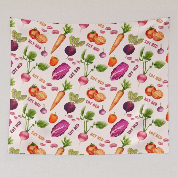 Artikelvorschau, Eat red vegetables pattern entworfen und verkauft von PositiveIdeas.
