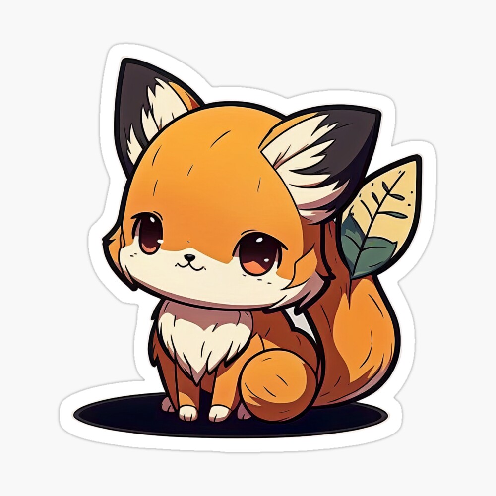 Kawaii anime style cute fox