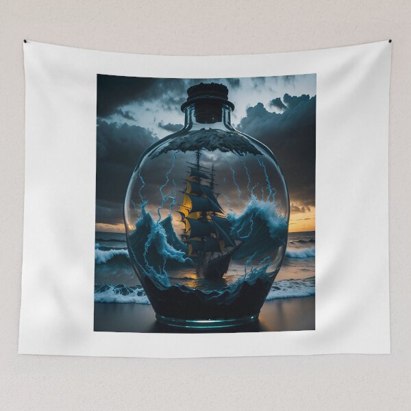 Item preview, Storm in a Bottle: Capturing the Violent Ocean on the Beach| A.I Design designed and sold by RedArtG09.