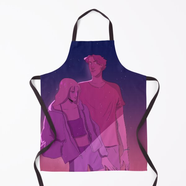 Item preview, a girl and a boy at night in a pink ambiance designed and sold by Rosiliart.