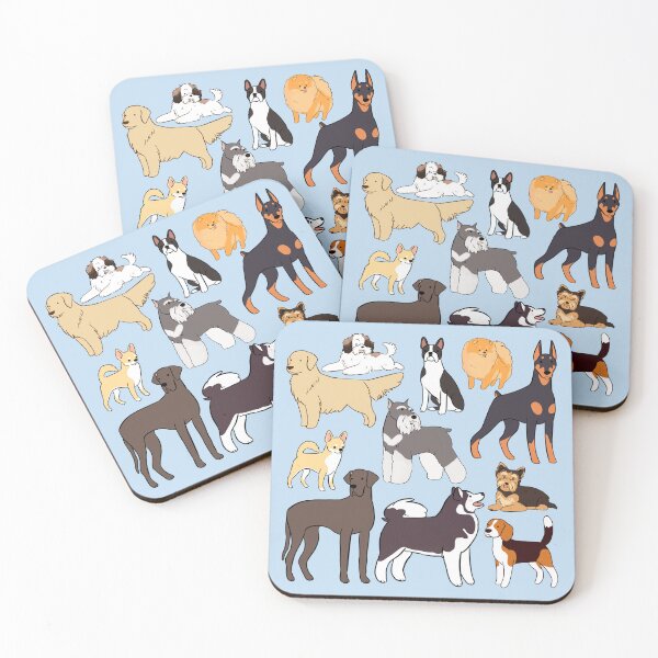 Item preview, Cute different dogs breeds pattern for dog lovers  designed and sold by Yarafantasyart.