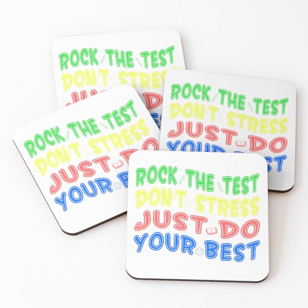 Item preview, Rock The Test Dont Stress Just Do Your Best sticker designed and sold by KesDesigns ⭐⭐⭐⭐⭐.