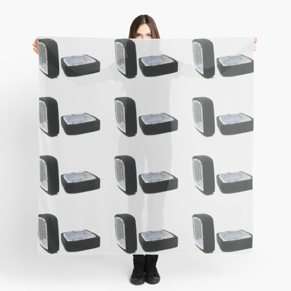 BLACK AND WORDS - just simple squares - Scarf