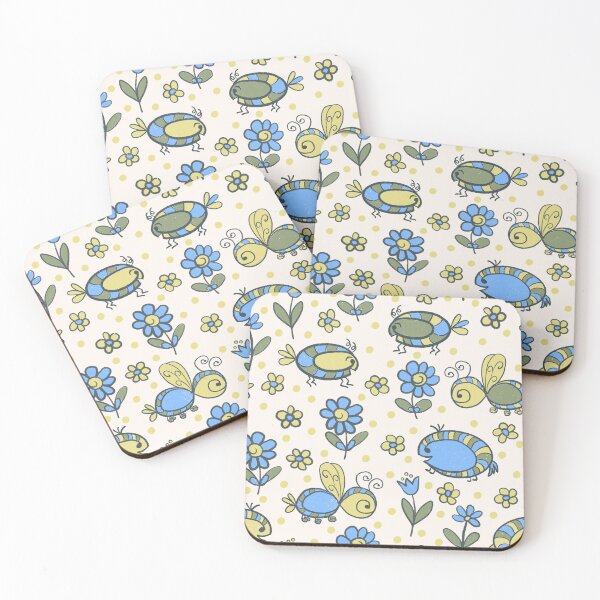 Item preview, Sweet little bugs in sky blue and lime green designed and sold by FrancesPoff.