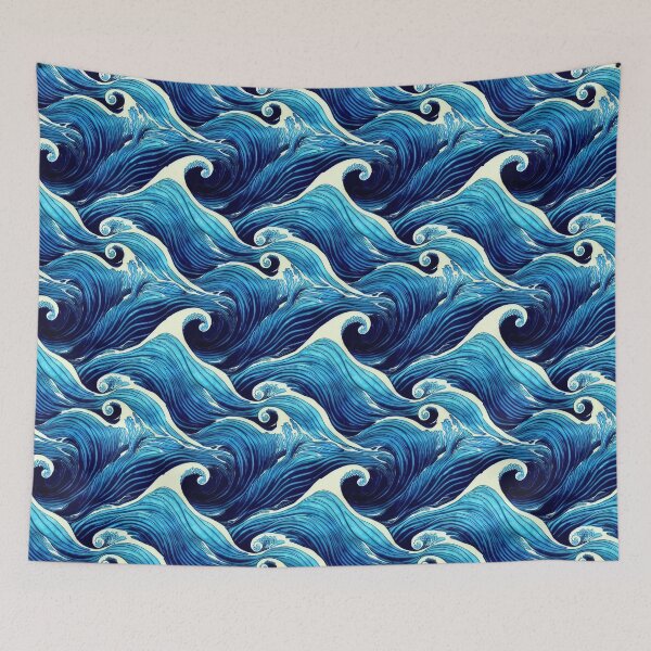 Item preview, Water Waves in Japanese Style designed and sold by Skas100.