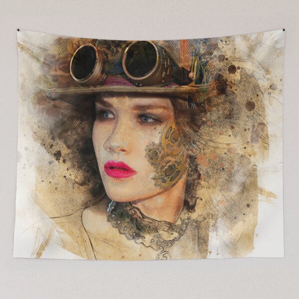 Item preview, Steampunk Dreamy Portrait - Digital Mixed Media designed and sold by MindAsylum.