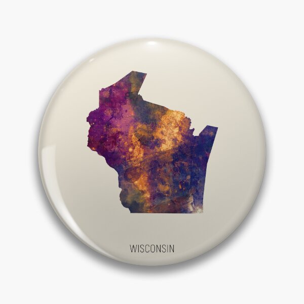 Item preview, Wisconsin Watercolor Map designed and sold by ArtPrints.
