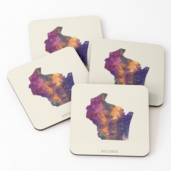 Item preview, Wisconsin Watercolor Map designed and sold by ArtPrints.