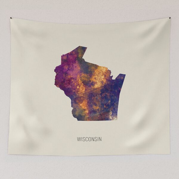 Item preview, Wisconsin Watercolor Map designed and sold by ArtPrints.