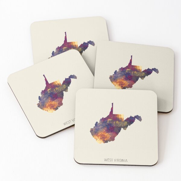 Item preview, West Virginia Watercolor Map designed and sold by ArtPrints.