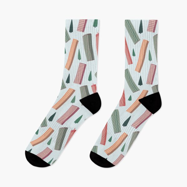 Item preview, Vertical urban seamless pattern with skyscrapers and trees designed and sold by Familyshmot.
