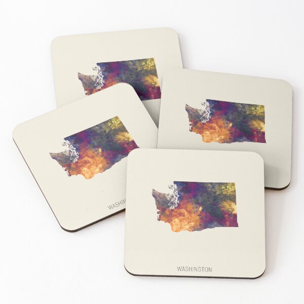 Item preview, Washington Watercolor Map designed and sold by ArtPrints.